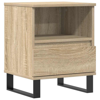 Compact Sonoma Oak Bedside Cabinet - 40x35x50 cm Engineered Wood