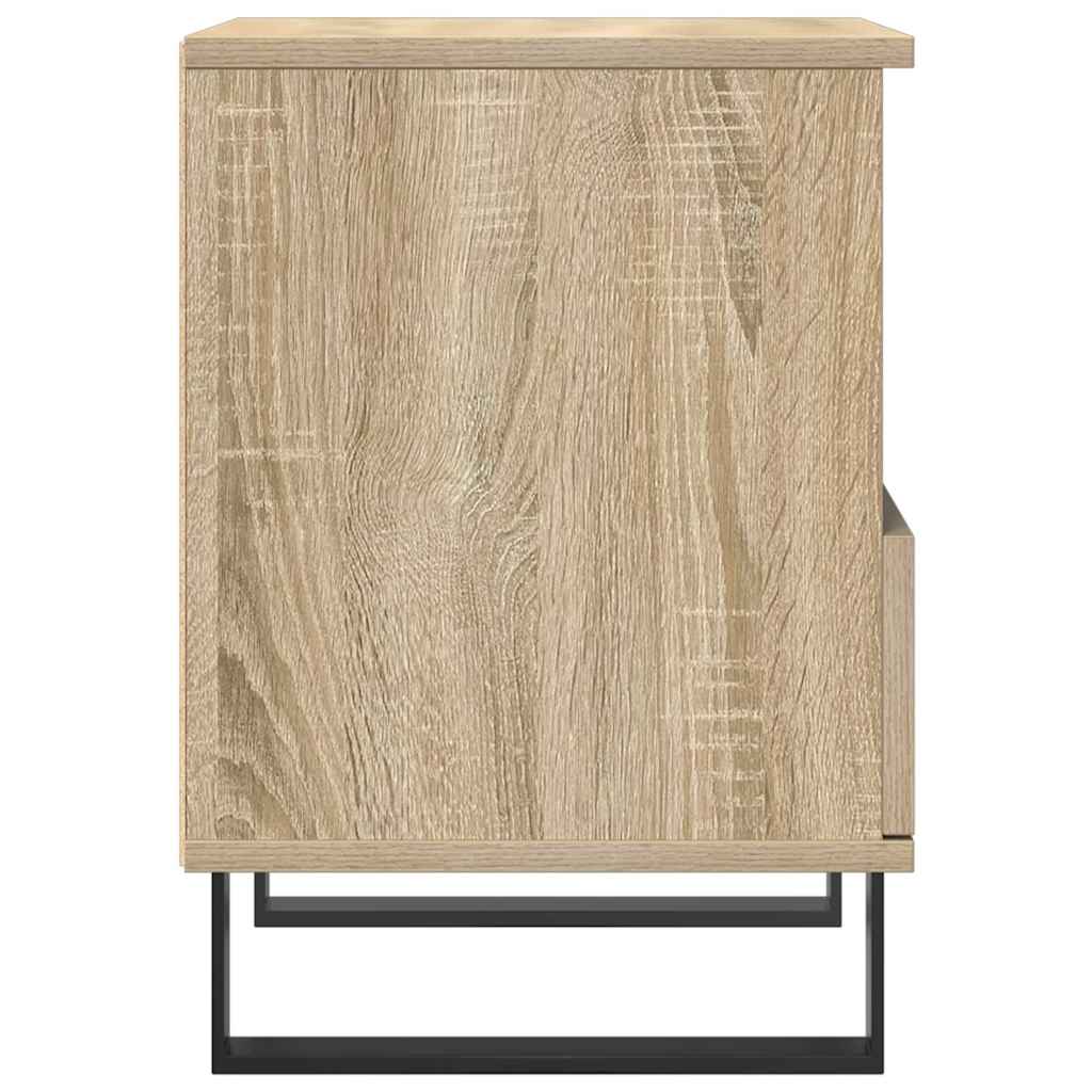 Compact Sonoma Oak Bedside Cabinet - 40x35x50 cm Engineered Wood