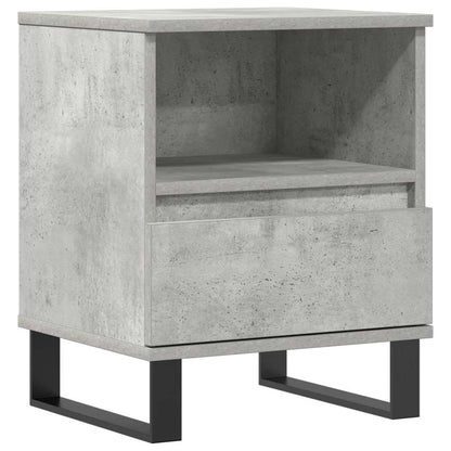 Modern Bedside Cabinet in Concrete Grey, 40x35x50 cm - Engineered Wood