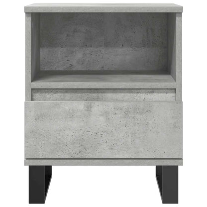 Modern Bedside Cabinet in Concrete Grey, 40x35x50 cm - Engineered Wood