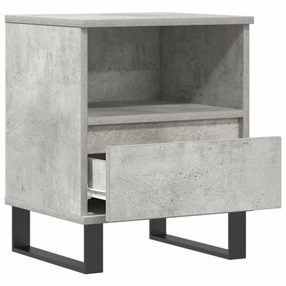 Modern Bedside Cabinet in Concrete Grey, 40x35x50 cm - Engineered Wood