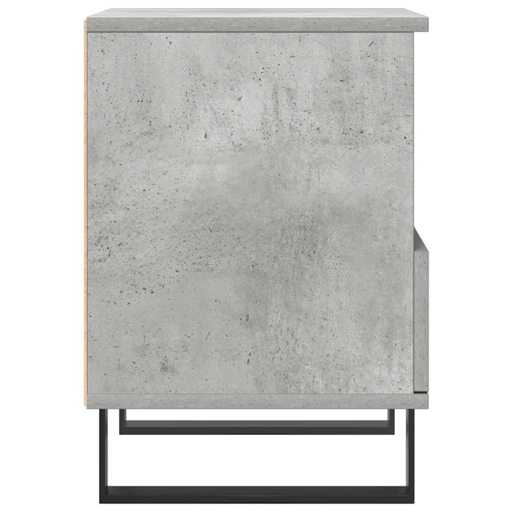Modern Bedside Cabinet in Concrete Grey, 40x35x50 cm - Engineered Wood