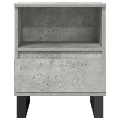 Concrete Grey Bedside Cabinets Set of 2, 40x35x50 cm Wood