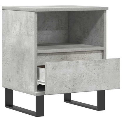 Concrete Grey Bedside Cabinets Set of 2, 40x35x50 cm Wood