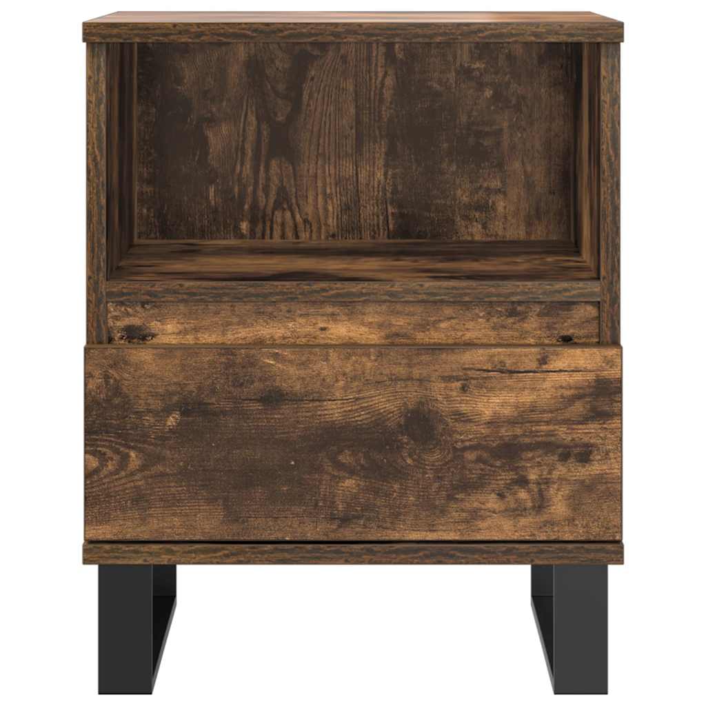 Smoked Oak Bedside Cabinet, 40x35x50 cm - Engineered Wood