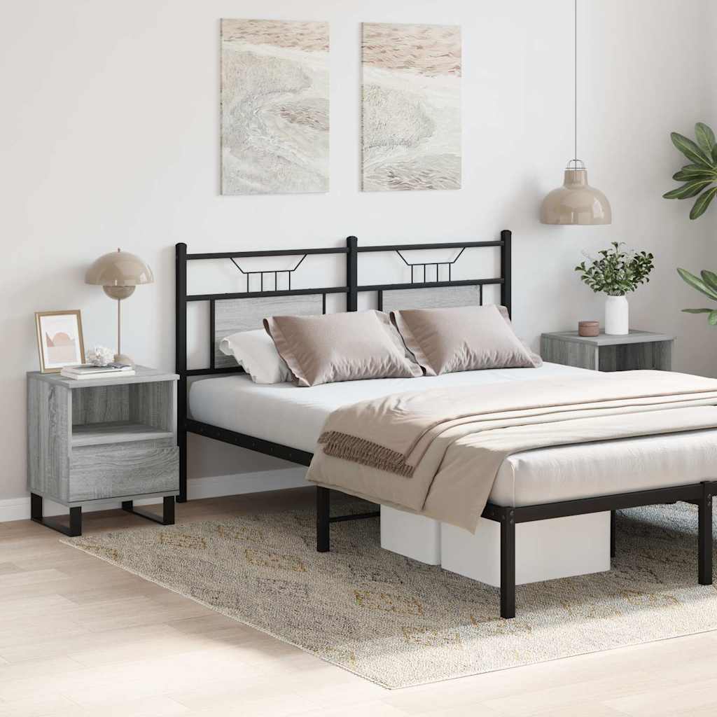 Grey Sonoma Bedside Cabinets 2pcs, 40x35x50cm, Engineered Wood