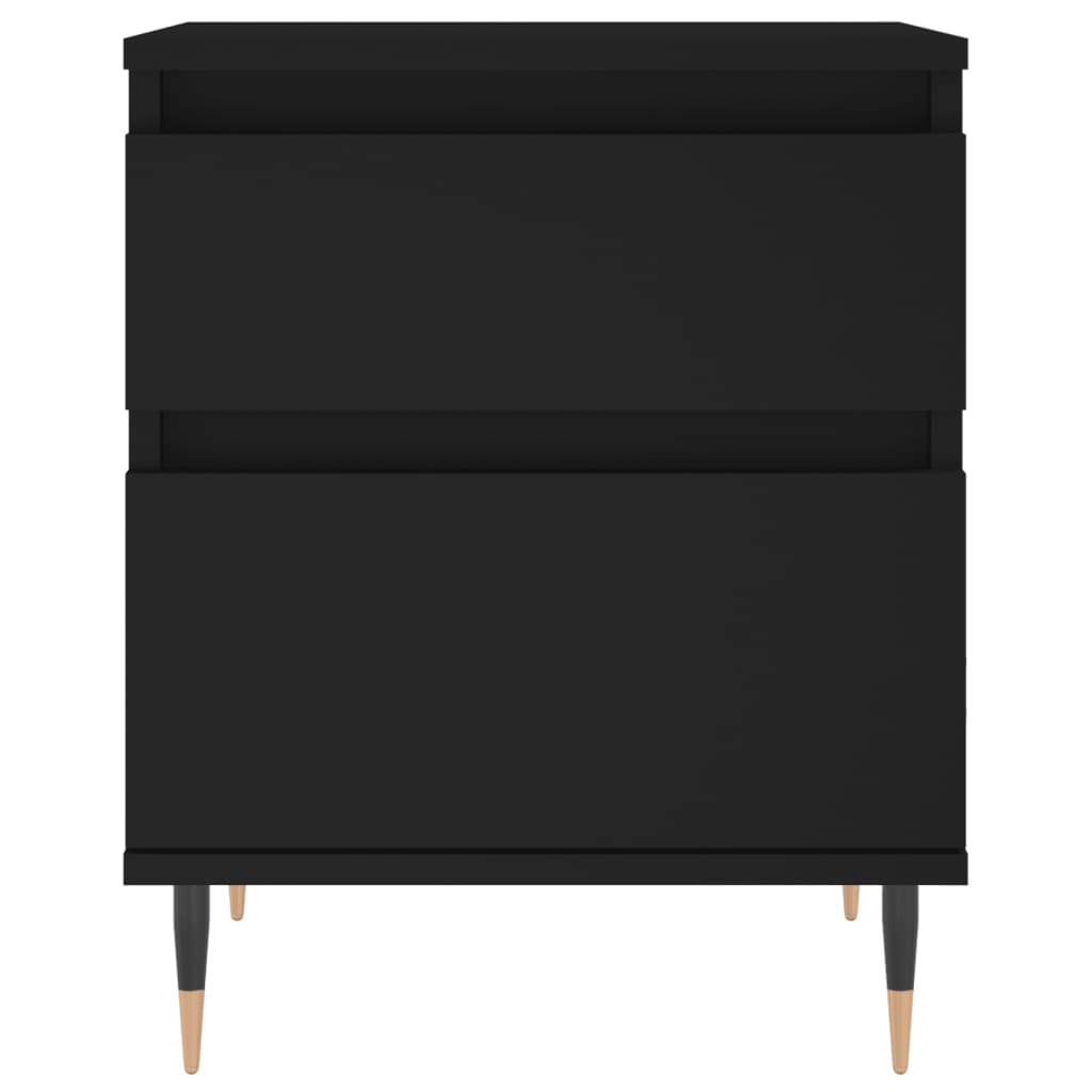 Black Engineered Wood Bedside Cabinets 2 pcs - 40x35x50 cm