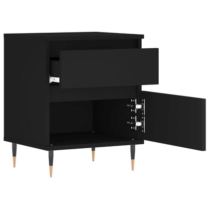 Black Engineered Wood Bedside Cabinets 2 pcs - 40x35x50 cm