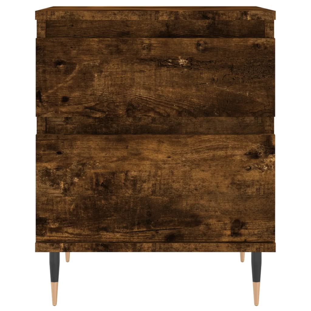 Bedside Cabinet Smoked Oak 40x35x50 cm Engineered Wood