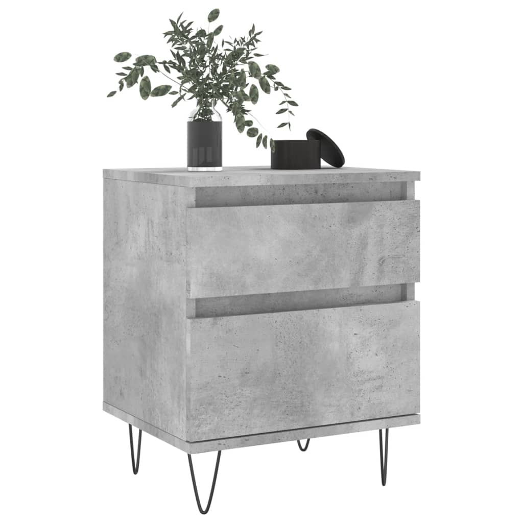 Concrete Grey Bedside Cabinet, 40x35x50 cm, Engineered Wood