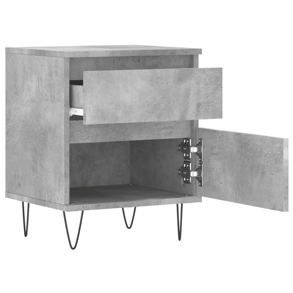 Concrete Grey Bedside Cabinet, 40x35x50 cm, Engineered Wood