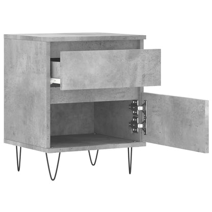 Concrete Grey Engineered Wood Bedside Cabinets 2 pcs - 40x35x50 cm