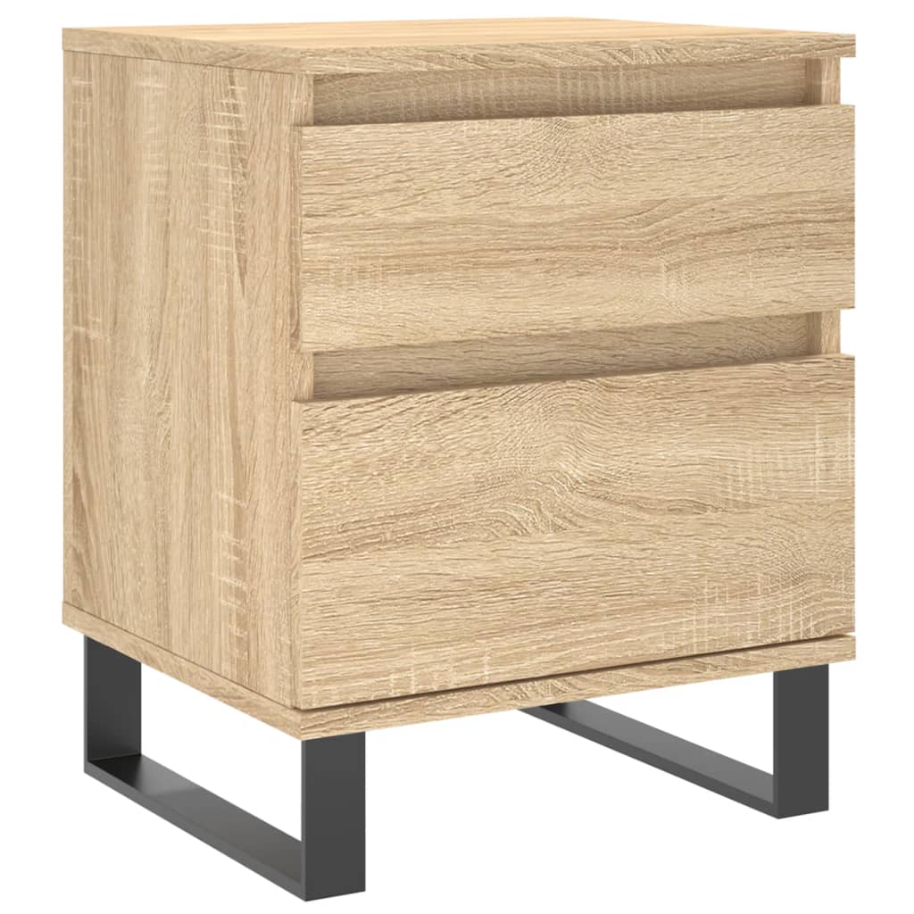 Sonoma Oak Bedside Cabinets 2pcs - 40x35x50cm Engineered Wood