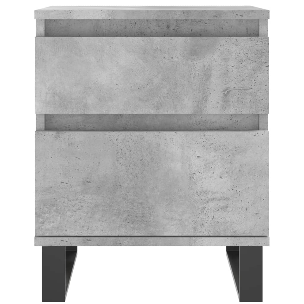 Concrete Grey Bedside Cabinets Set - 2 Pieces, Engineered Wood