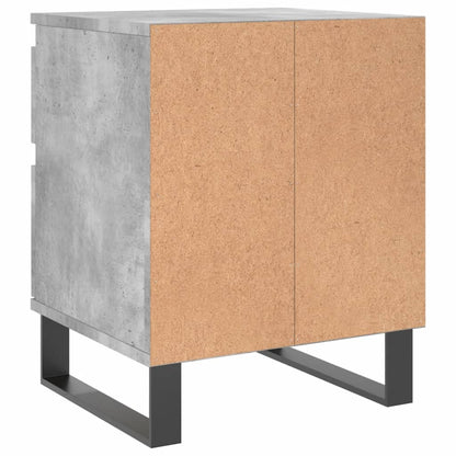 Concrete Grey Bedside Cabinets Set - 2 Pieces, Engineered Wood