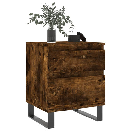 Smoked Oak Bedside Cabinets 2pcs 40x35x50cm Engineered Wood