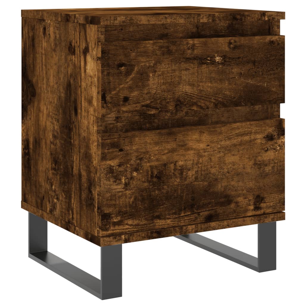 Smoked Oak Bedside Cabinets 2pcs 40x35x50cm Engineered Wood