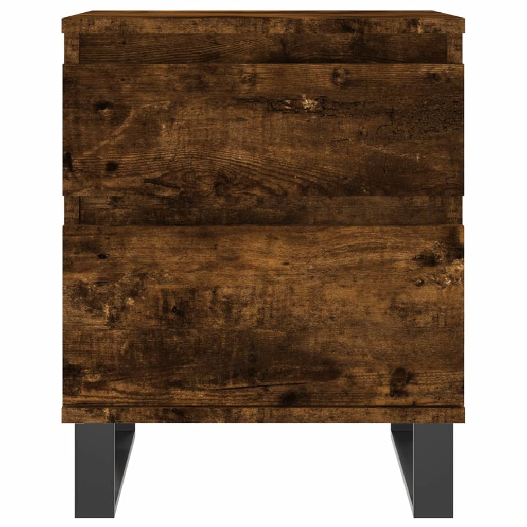 Smoked Oak Bedside Cabinets 2pcs 40x35x50cm Engineered Wood