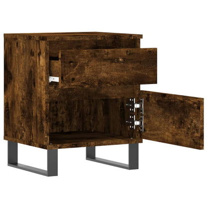 Smoked Oak Bedside Cabinets 2pcs 40x35x50cm Engineered Wood