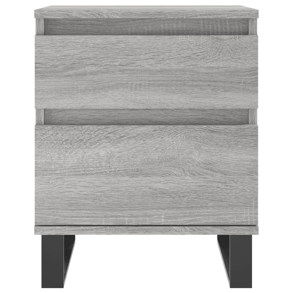 Grey Sonoma Bedside Cabinets Set of 2 - Engineered Wood 40x35x50 cm