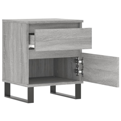 Grey Sonoma Bedside Cabinets Set of 2 - Engineered Wood 40x35x50 cm