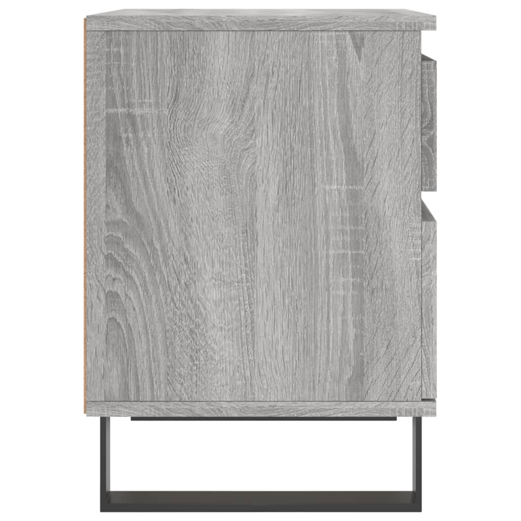 Grey Sonoma Bedside Cabinets Set of 2 - Engineered Wood 40x35x50 cm