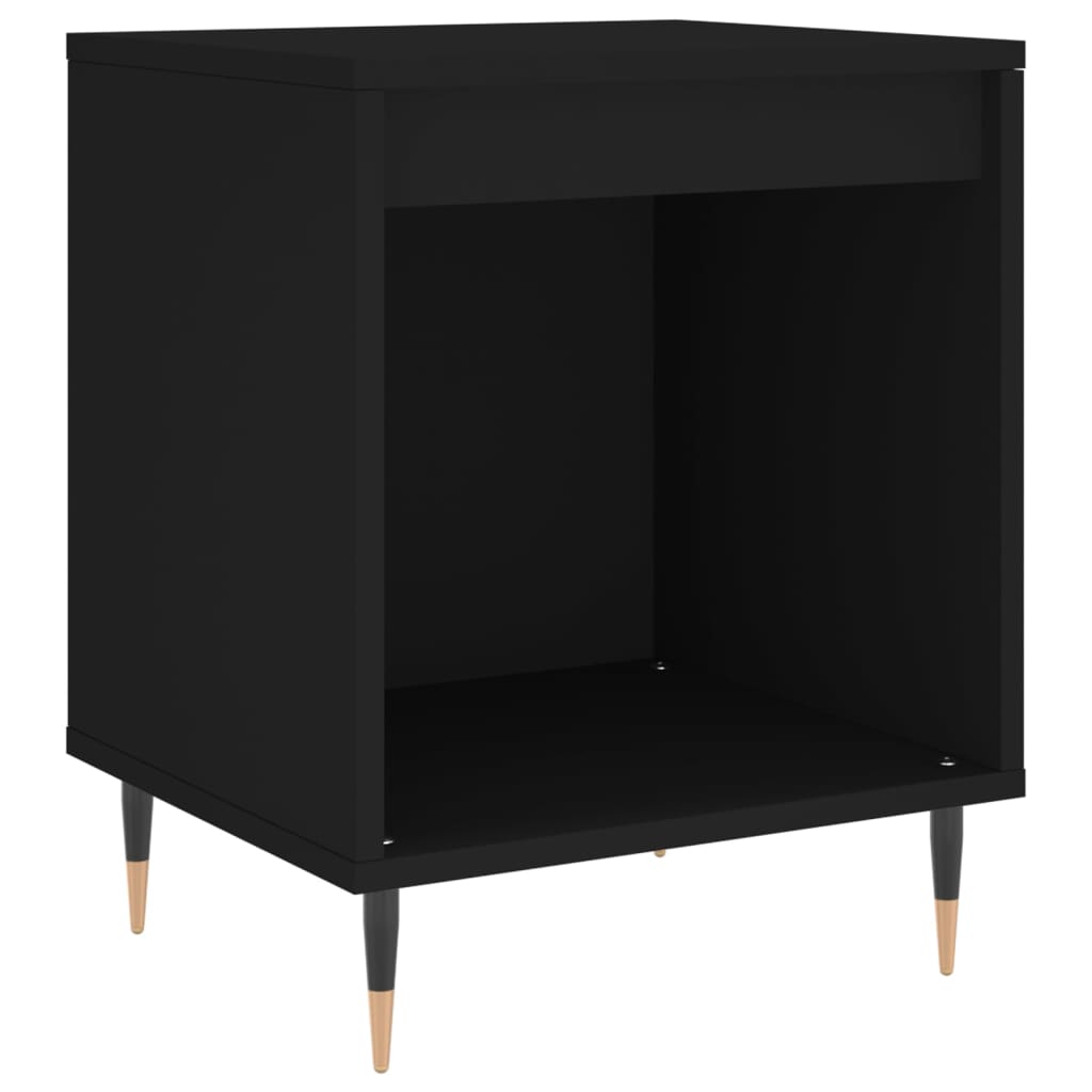 Bedside Cabinets 2 pcs Black 40x35x50 cm Engineered Wood