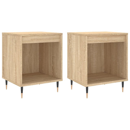 Sonoma Oak Bedside Cabinets Set - 2 Pcs, 40x35x50 cm, Wood Finish