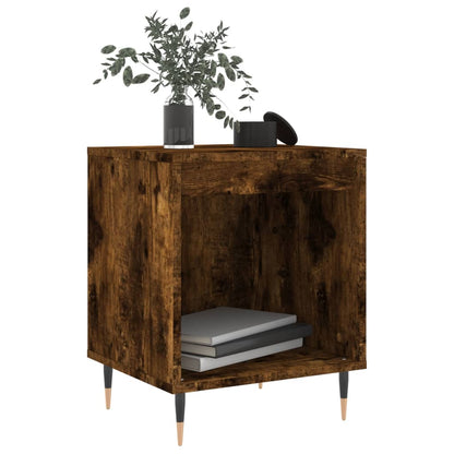Smoked Oak Bedside Cabinet, 40x35x50 cm - Engineered Wood