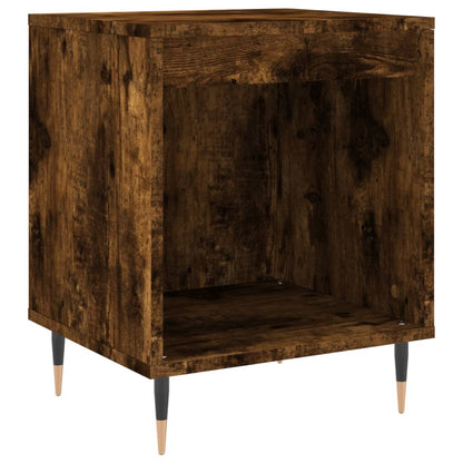 Set of 2 Smoked Oak Bedside Cabinets 40x35x50 cm Wood