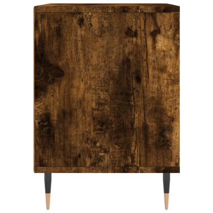Set of 2 Smoked Oak Bedside Cabinets 40x35x50 cm Wood