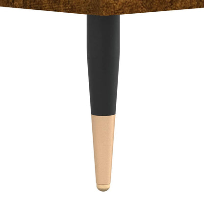 Set of 2 Smoked Oak Bedside Cabinets 40x35x50 cm Wood