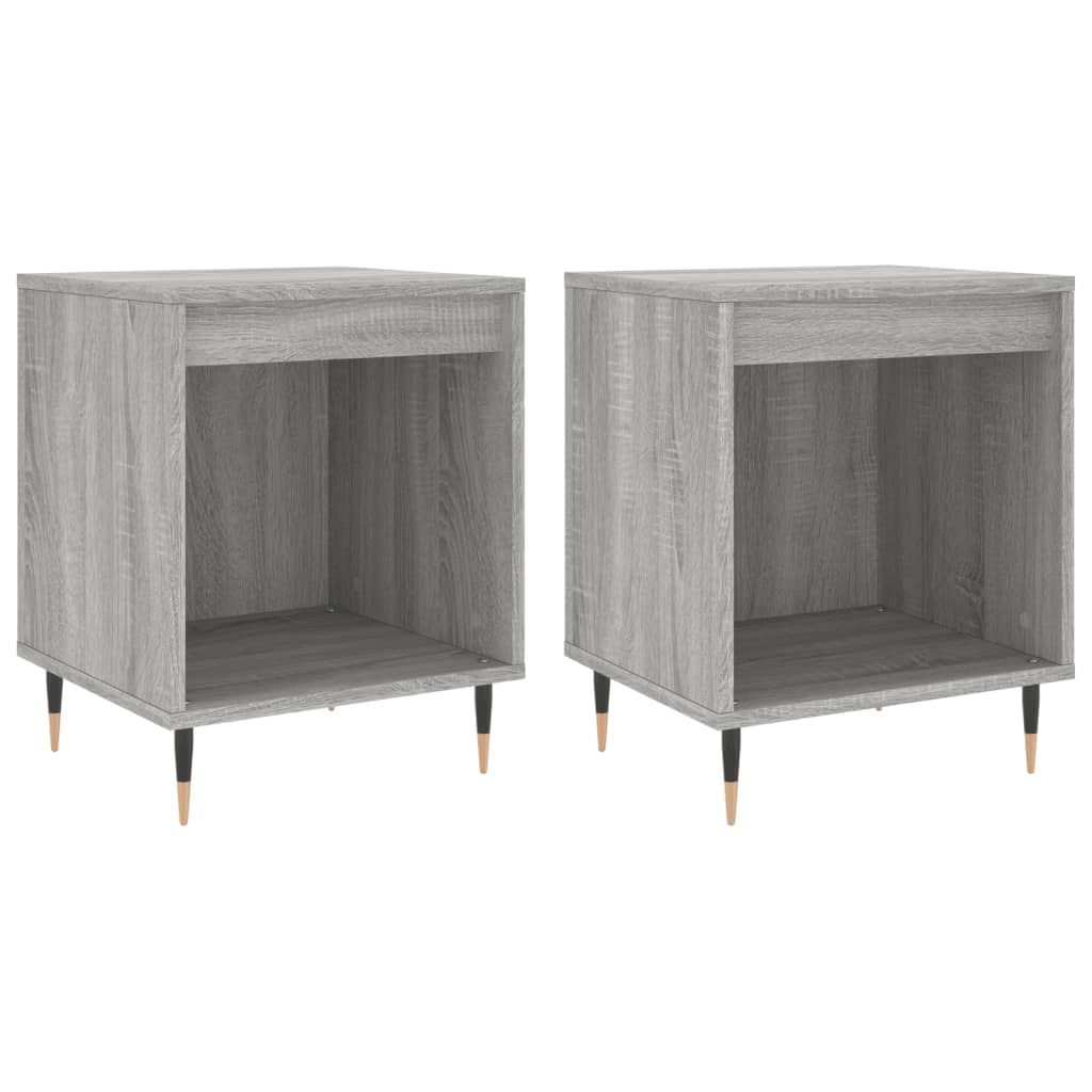 Grey Sonoma Bedside Cabinets 2 pcs - 40x35x50 cm, Engineered Wood