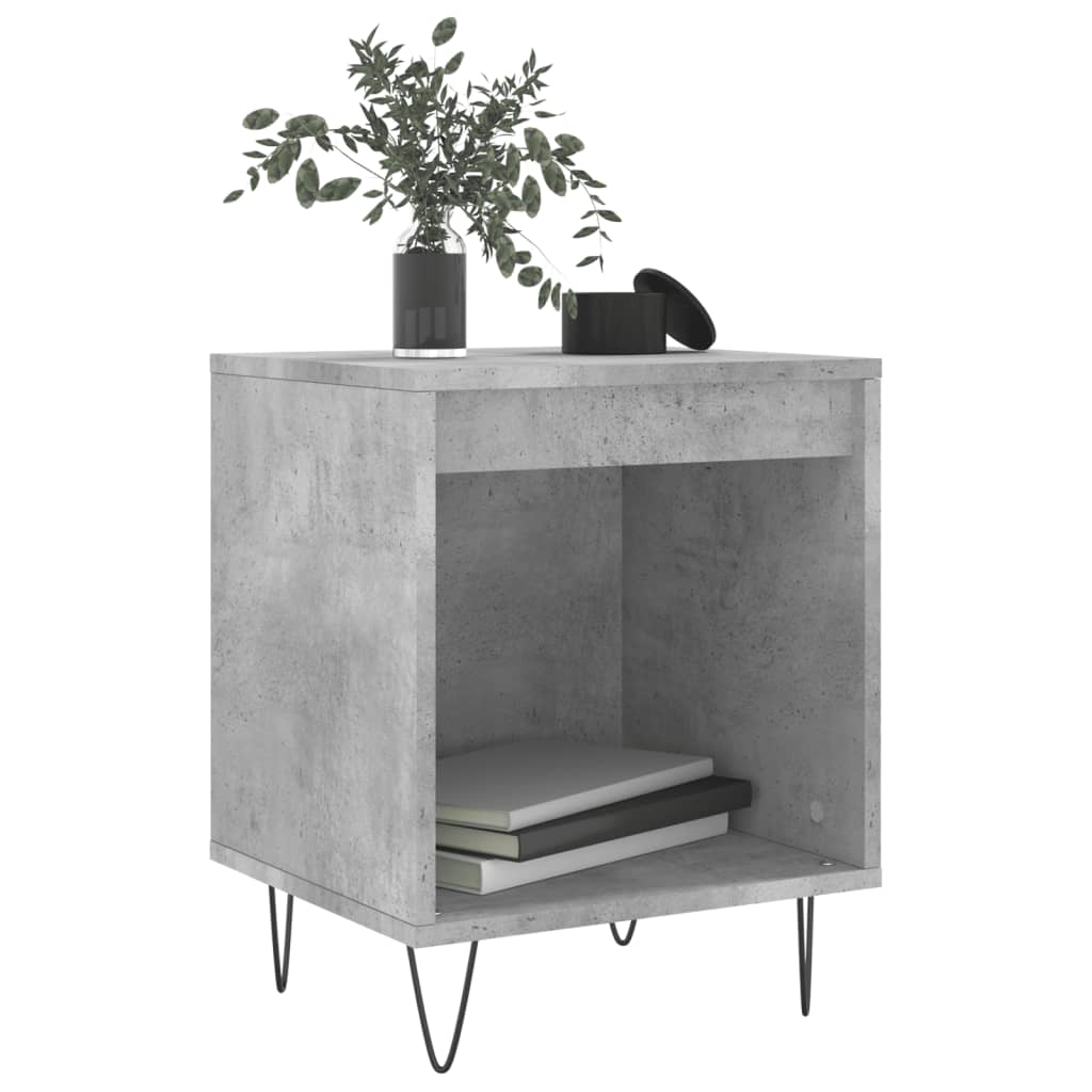 Concrete Grey Bedside Cabinets 2pcs - Engineered Wood, 40x35x50 cm