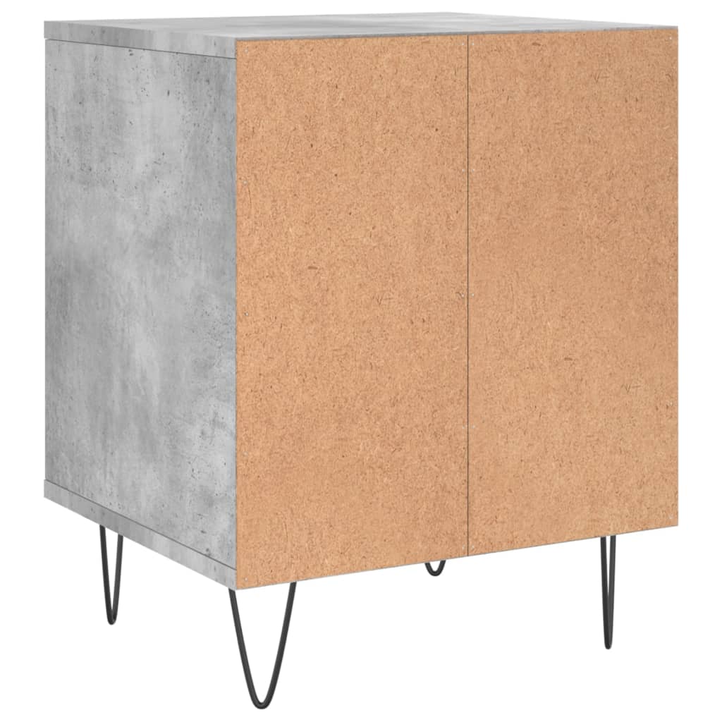 Concrete Grey Bedside Cabinets 2pcs - Engineered Wood, 40x35x50 cm