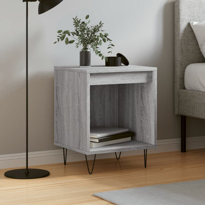 Grey Sonoma Bedside Cabinet, 40x35x50 cm, Engineered Wood