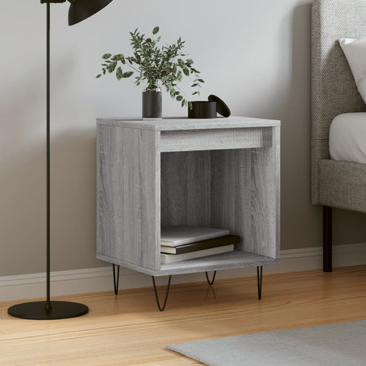 Grey Sonoma Bedside Cabinet, 40x35x50 cm, Engineered Wood