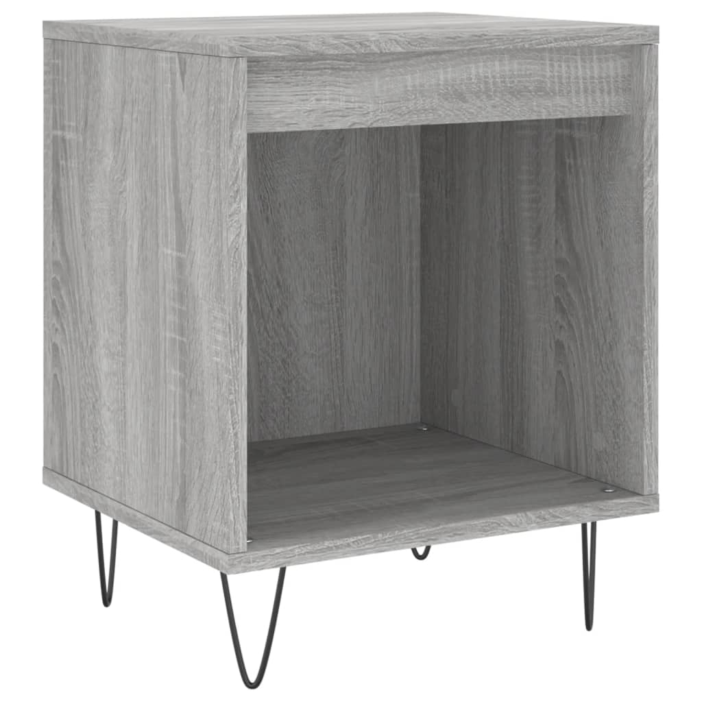 Set of 2 Grey Sonoma Bedside Cabinets - 40x35x50 cm Engineered Wood