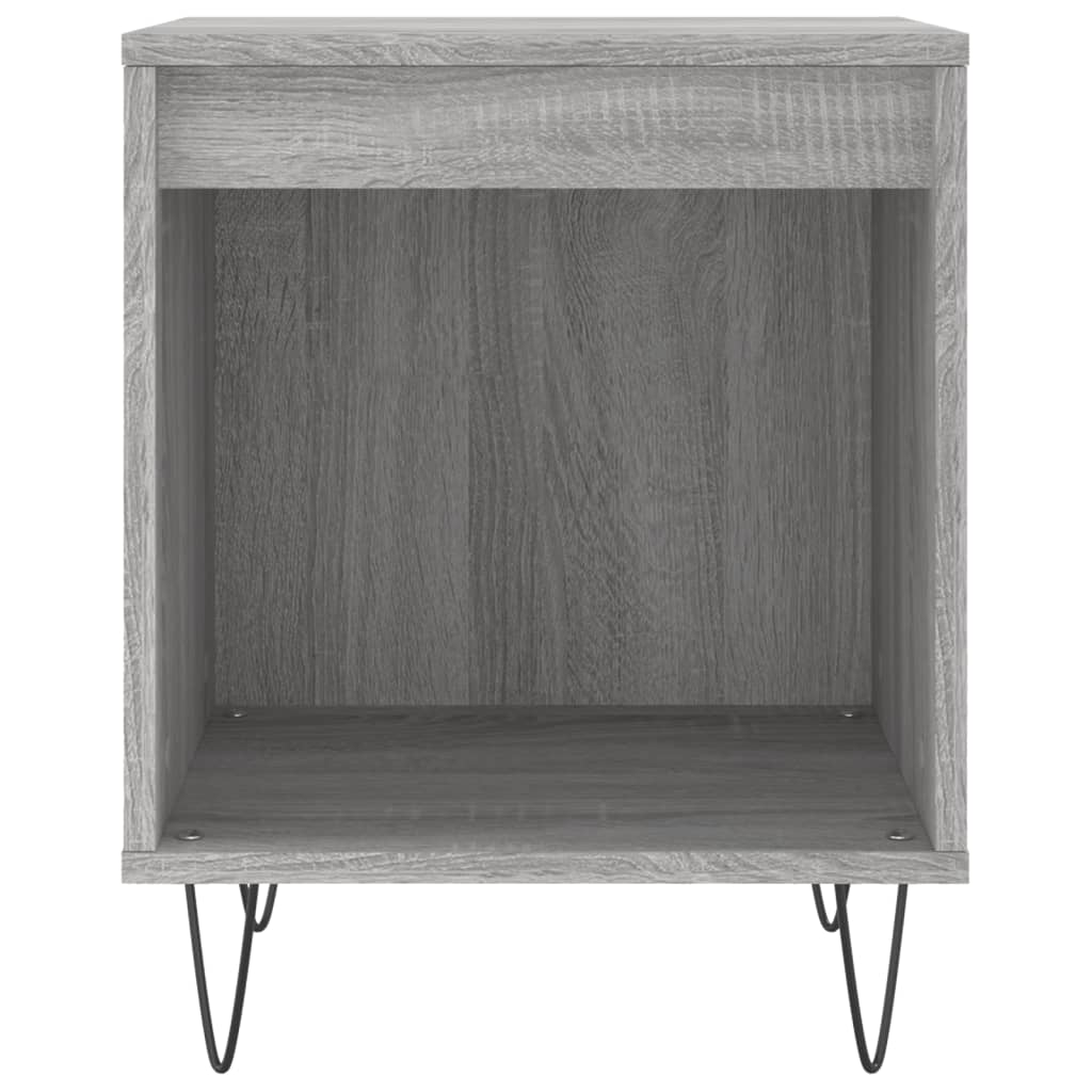 Set of 2 Grey Sonoma Bedside Cabinets - 40x35x50 cm Engineered Wood