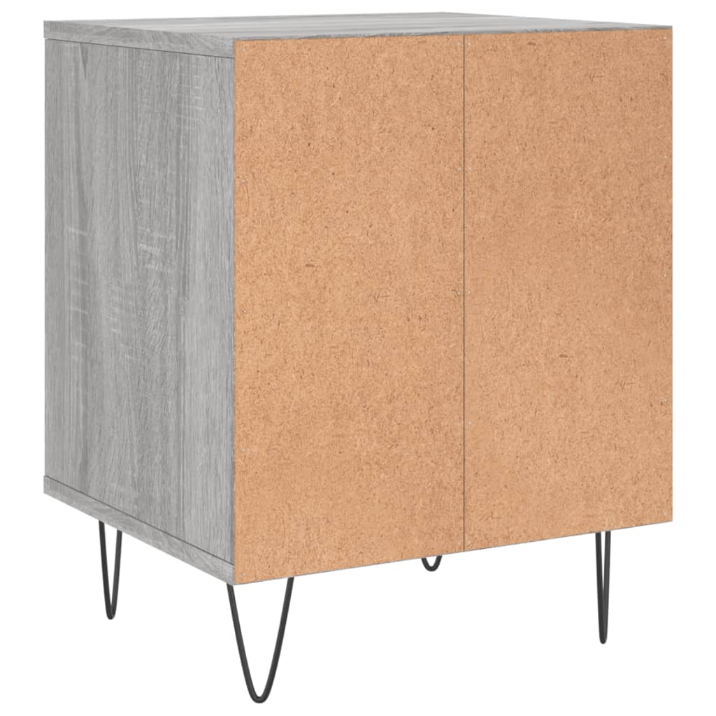 Set of 2 Grey Sonoma Bedside Cabinets - 40x35x50 cm Engineered Wood