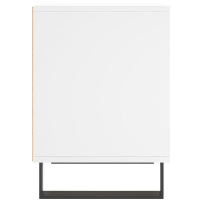 White Engineered Wood Bedside Cabinet 40x35x50 cm
