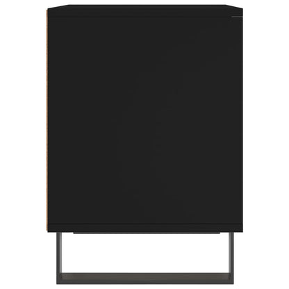 Black Bedside Cabinets Set of 2 - 40x35x50cm Engineered Wood