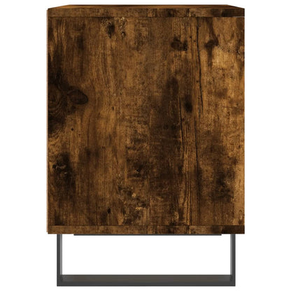 Smoked Oak Bedside Cabinet 40x35x50 cm - Engineered Wood