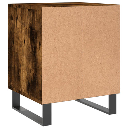 Smoked Oak Bedside Cabinet 40x35x50 cm - Engineered Wood