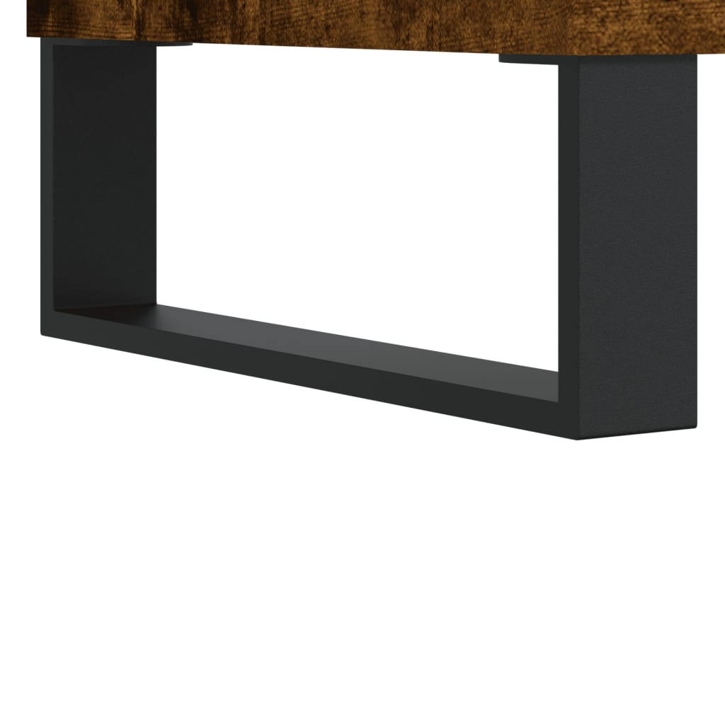 Smoked Oak Bedside Cabinet 40x35x50 cm - Engineered Wood