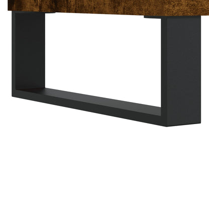 Smoked Oak Bedside Cabinet 40x35x50 cm - Engineered Wood
