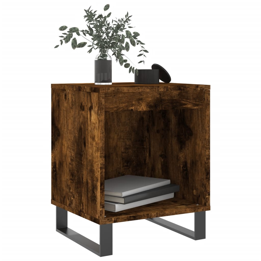 Smoked Oak Bedside Cabinets Set, 2 pcs, Engineered Wood, 40x35x50 cm