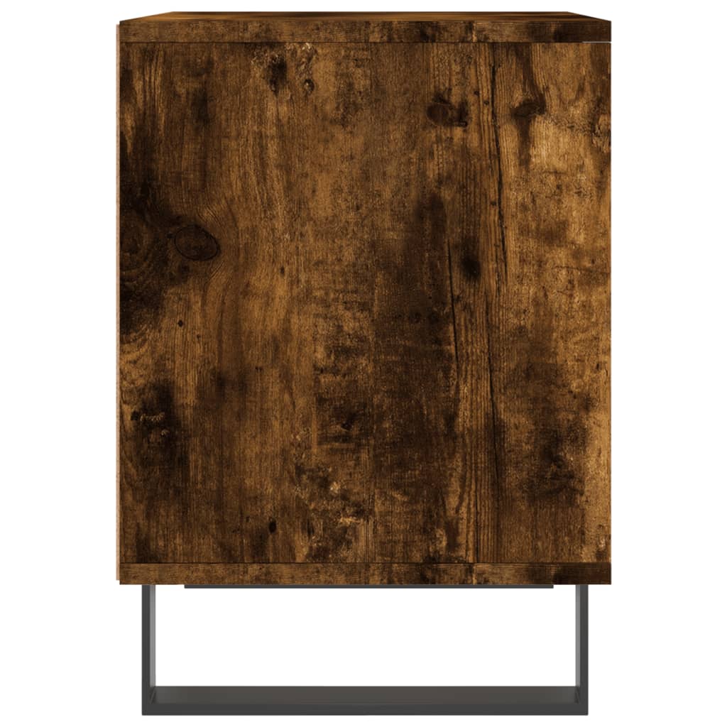 Smoked Oak Bedside Cabinets Set, 2 pcs, Engineered Wood, 40x35x50 cm