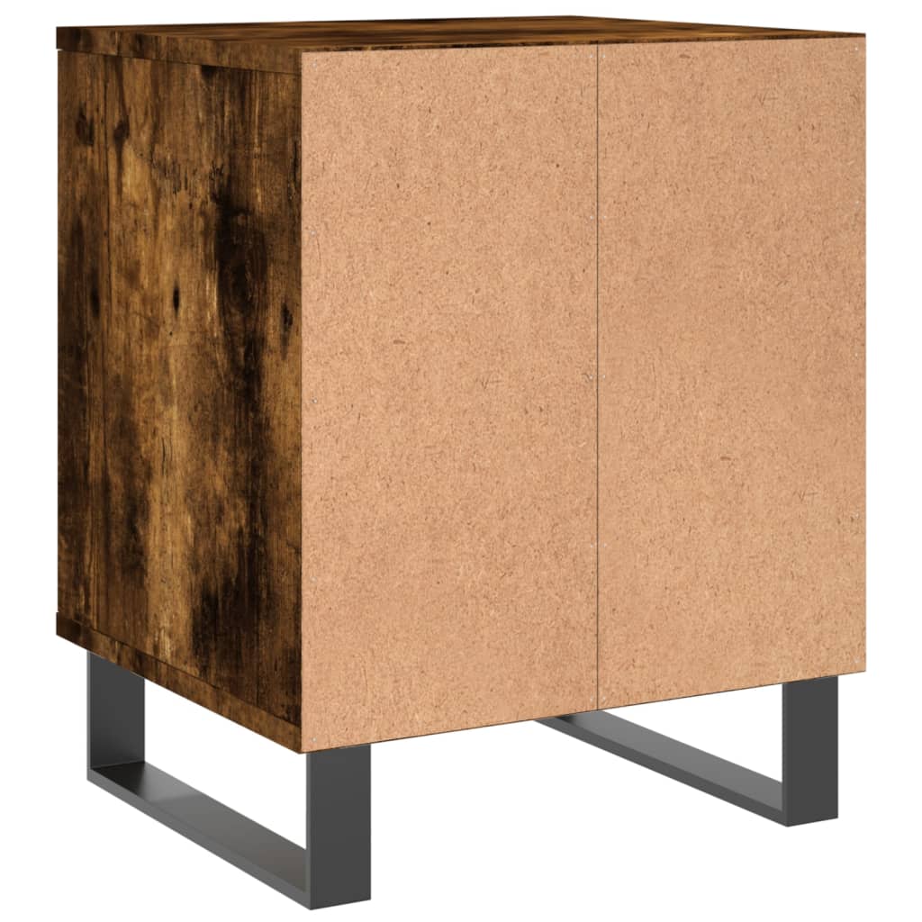 Smoked Oak Bedside Cabinets Set, 2 pcs, Engineered Wood, 40x35x50 cm