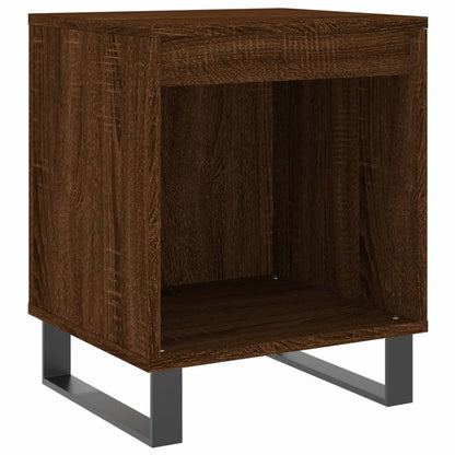 Brown Oak Bedside Cabinets Set of 2 - 40x35x50 cm, Engineered Wood